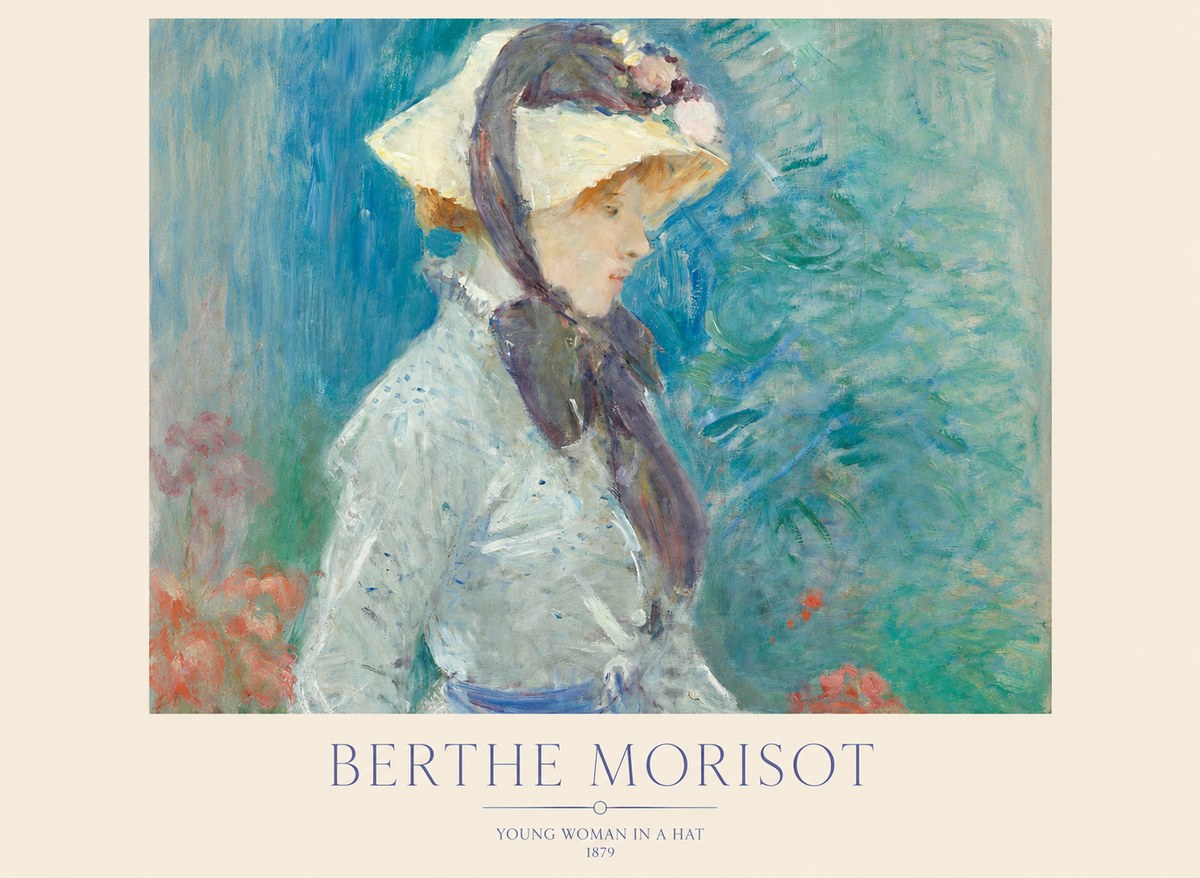 Berthe Morisot Young Woman in a Hat No1 - Póster