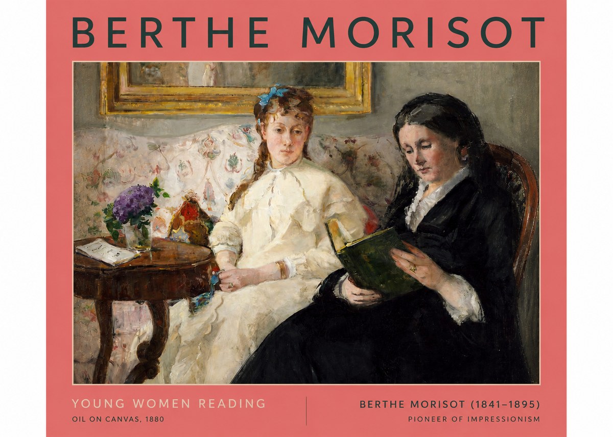 Berthe Morisot Young Women Reading No2 - Póster