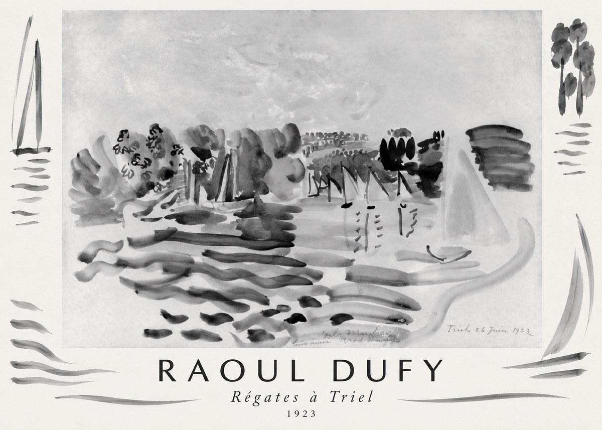 Raoul Dufy Régates À Triel No1 - Póster