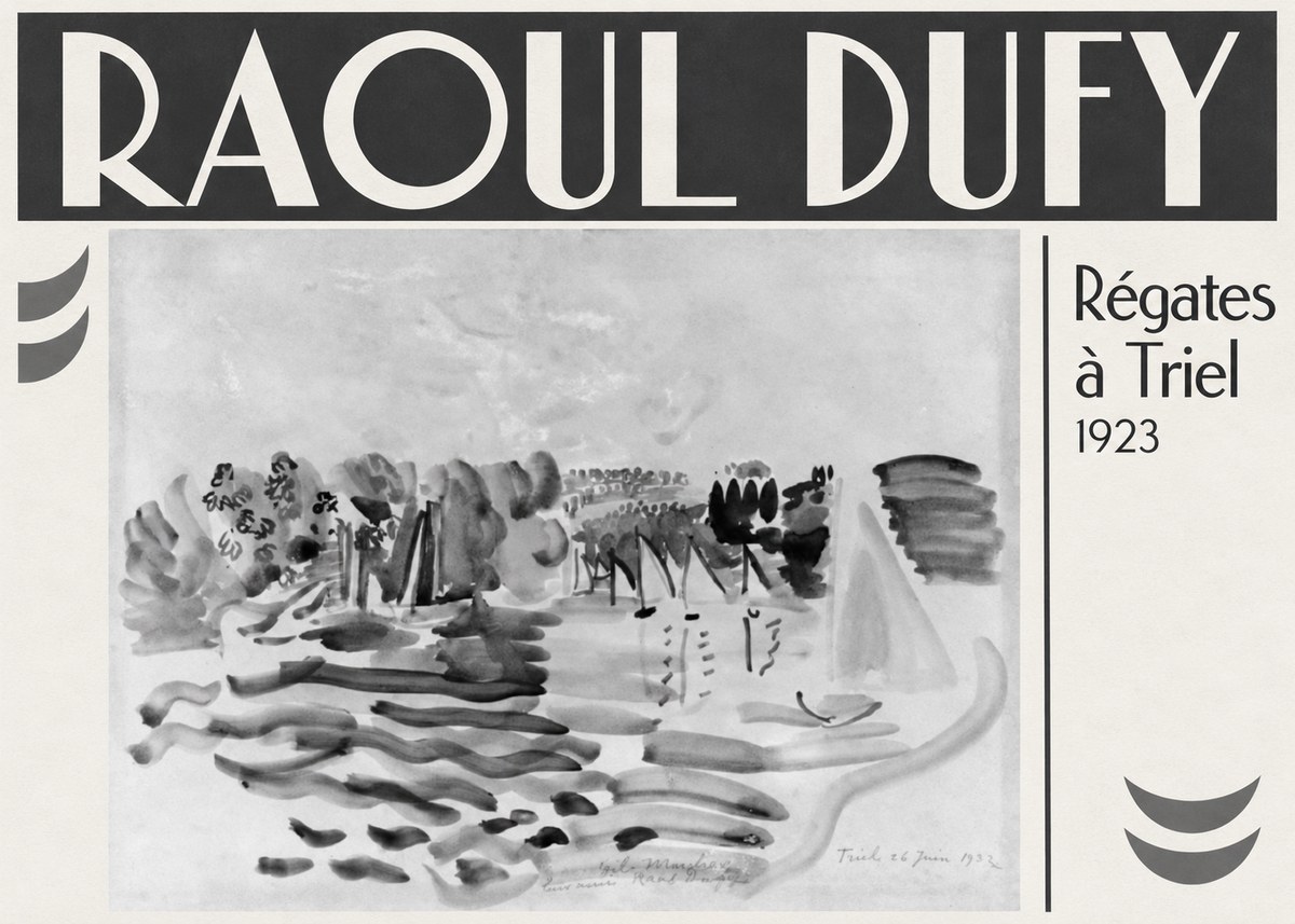 Raoul Dufy Régates À Triel No3 - Póster