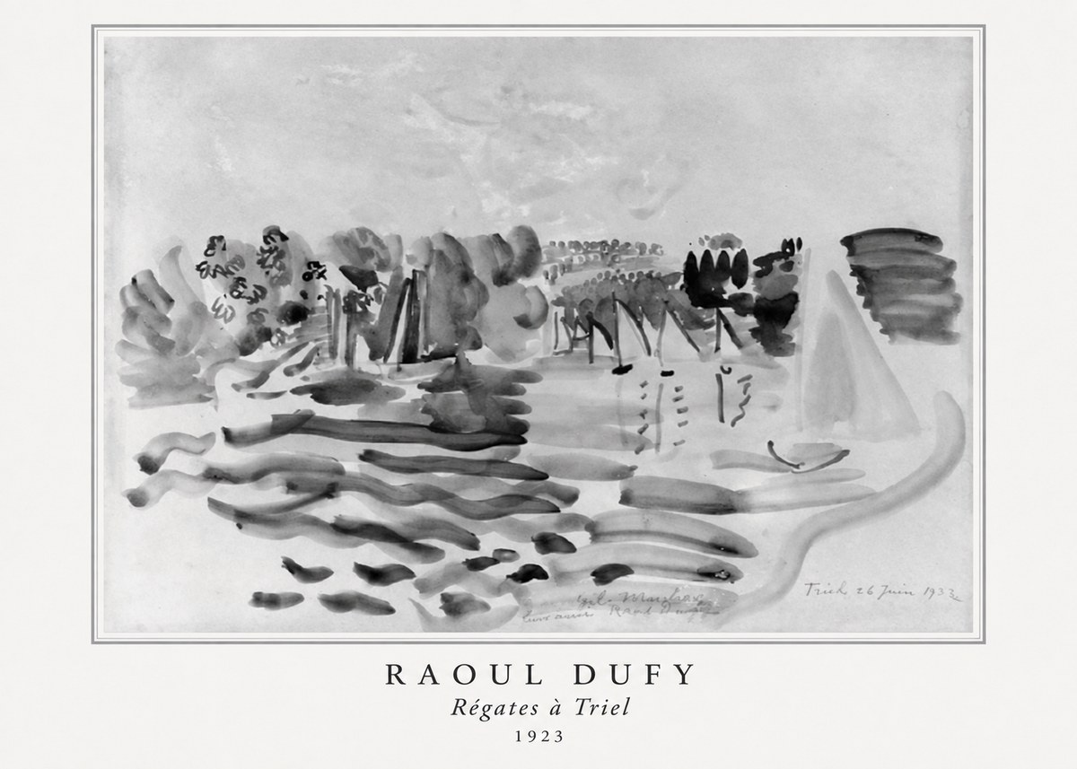 Raoul Dufy Régates À Triel No5 - Póster
