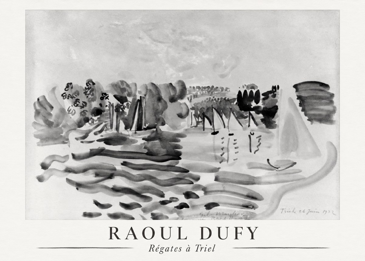 Raoul Dufy Régates À Triel No6 - Póster