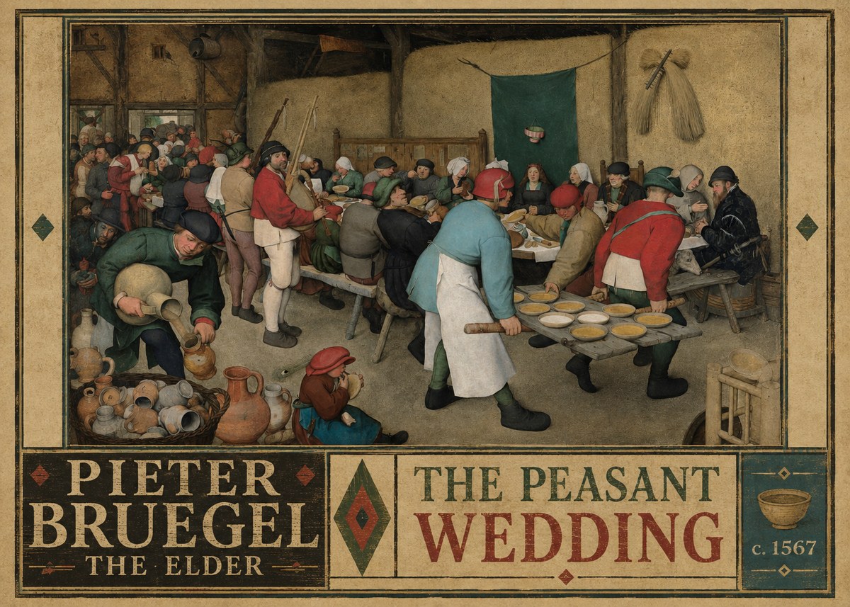Pieter Bruegel The Peasant Wedding II No2 - Póster