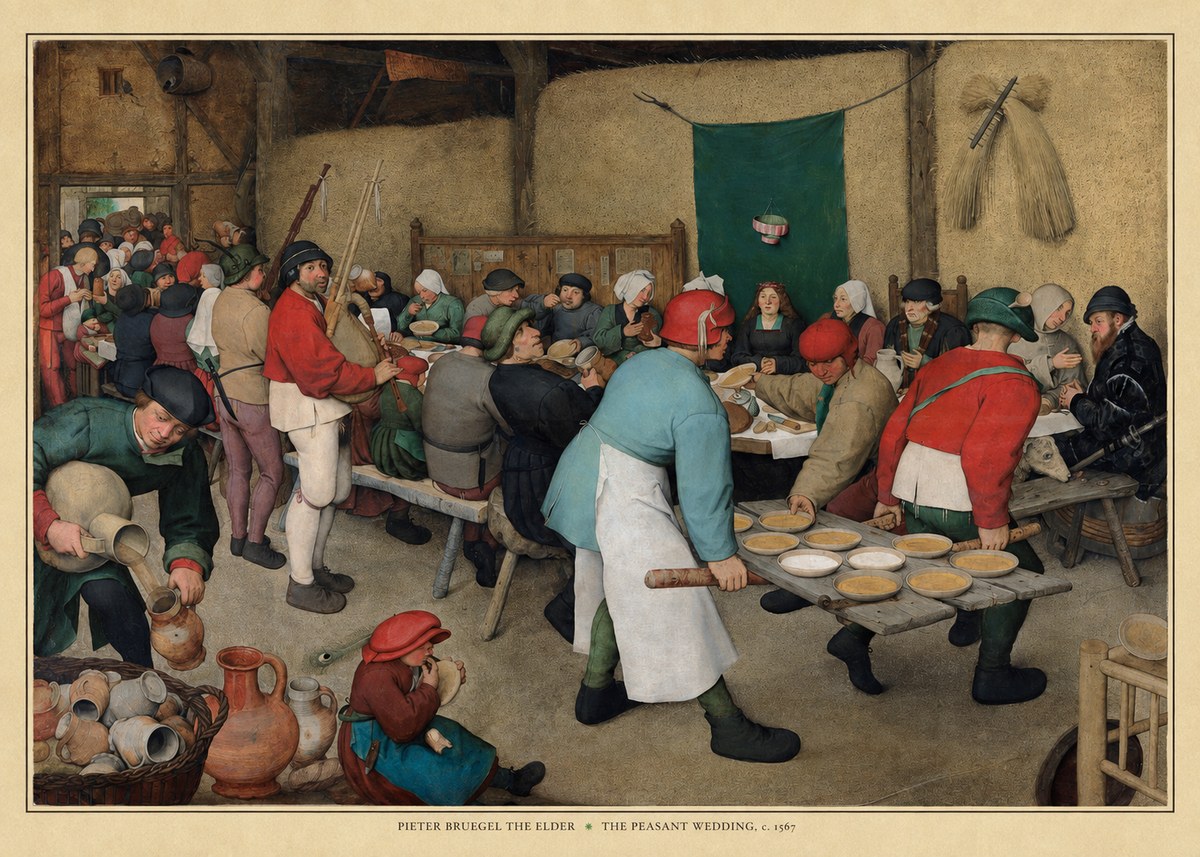 Pieter Bruegel The Peasant Wedding II No5 - Póster