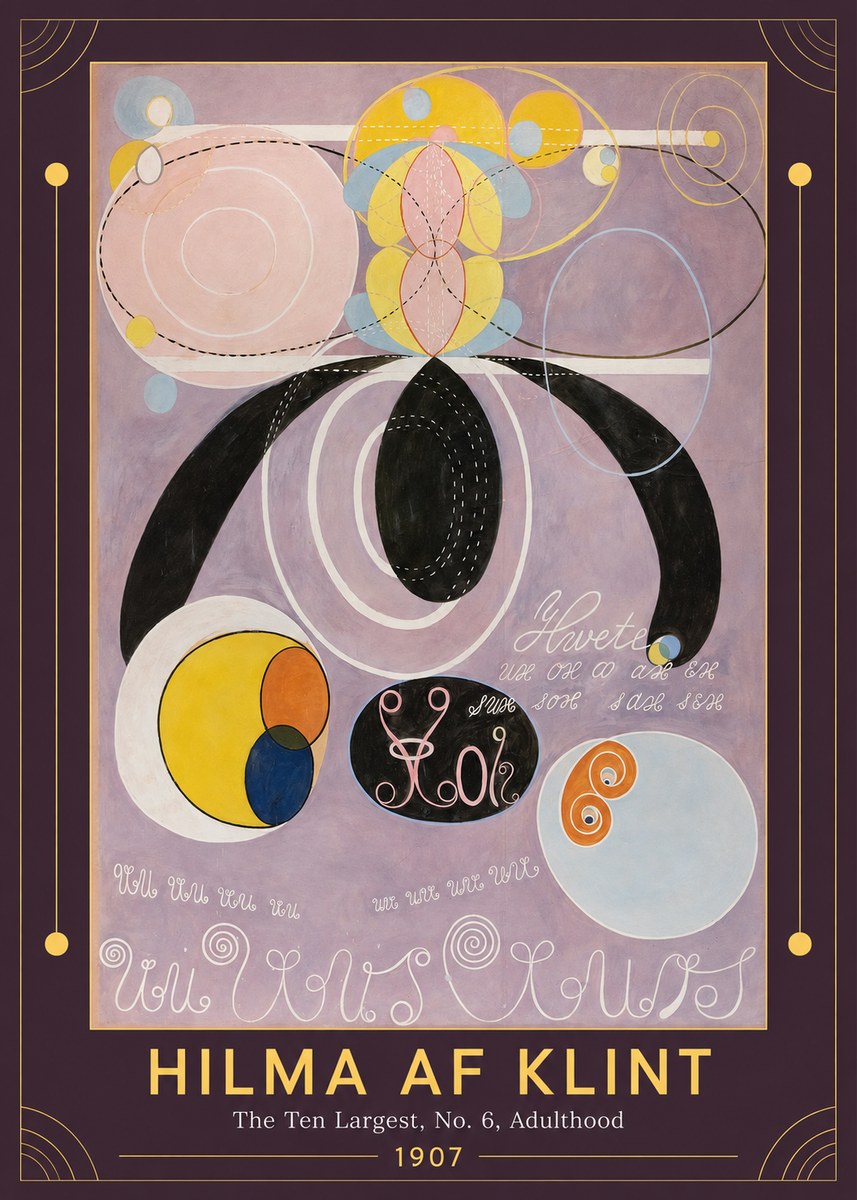 Hilma af Klint The Ten Largest, No. 6, Adulthood No1 - Póster
