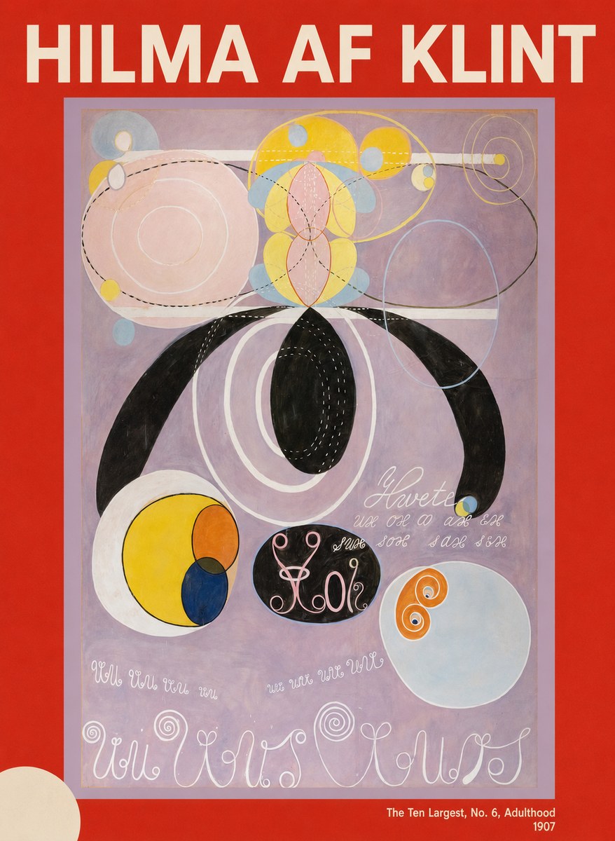 Hilma af Klint The Ten Largest, No. 6, Adulthood No5 - Póster