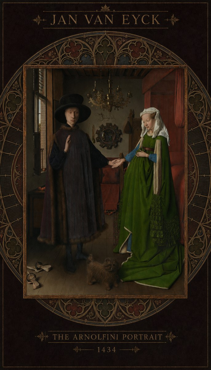 Jan van Eyck The Arnolfini Portrait II No6 - Póster