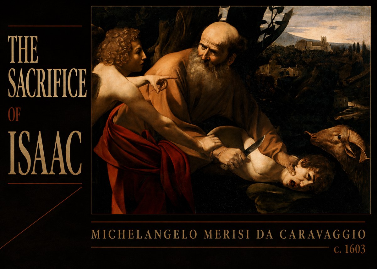 Michelangelo Merisi da Caravaggio The Sacrifice of Isaac I No6 - Póster