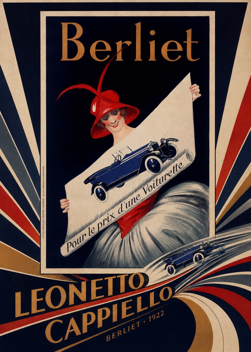 Leonetto Cappiello Berliet - Pour Le Prix D'une Voiturette No5 - Póster