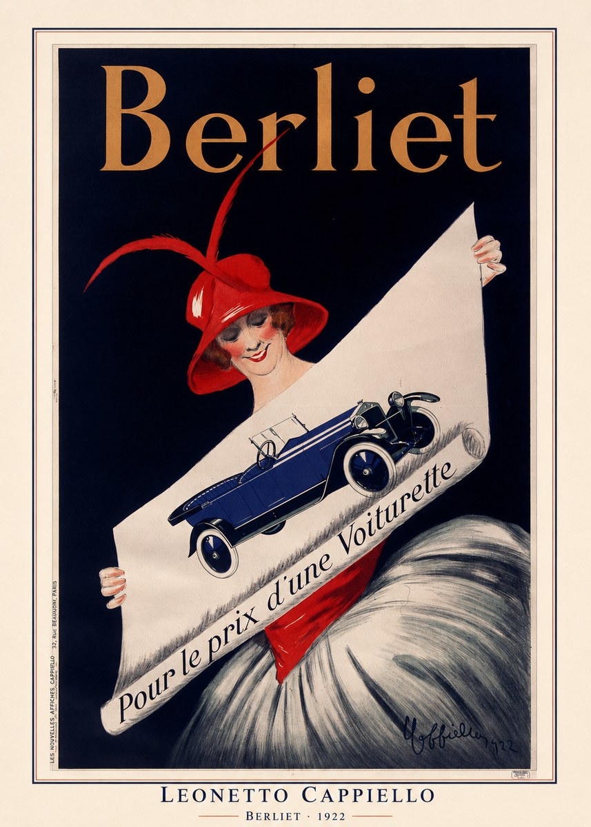 Leonetto Cappiello Berliet - Pour Le Prix D'une Voiturette No6 - Póster
