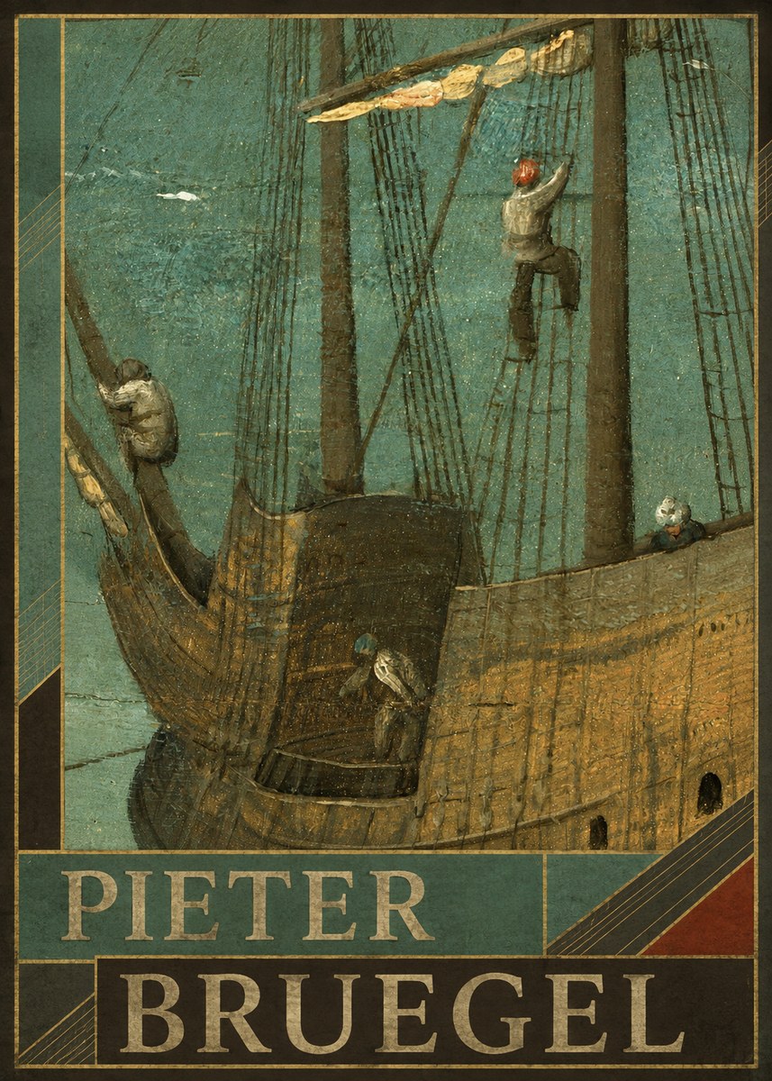 Pieter Bruegel The Ship No6 - Póster