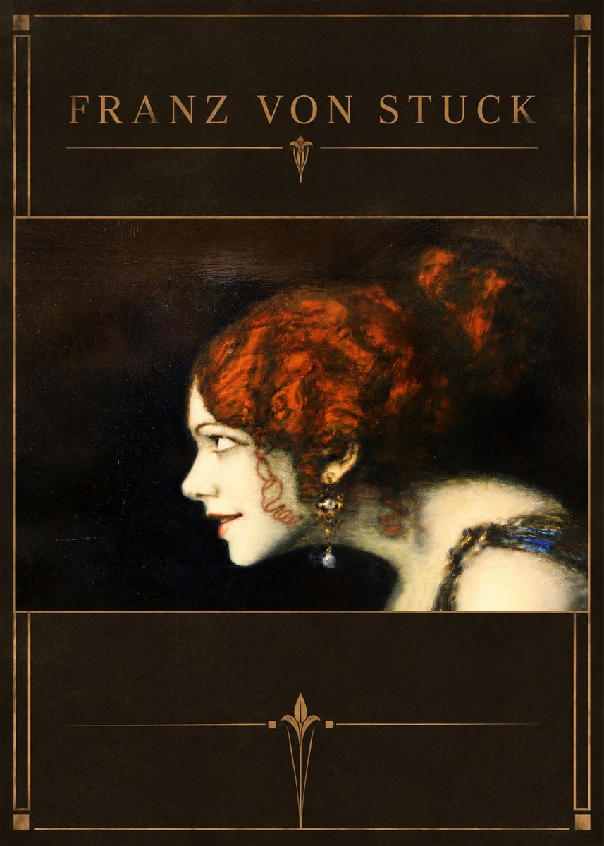 Franz von Stuck Head of a Woman No5 - Póster