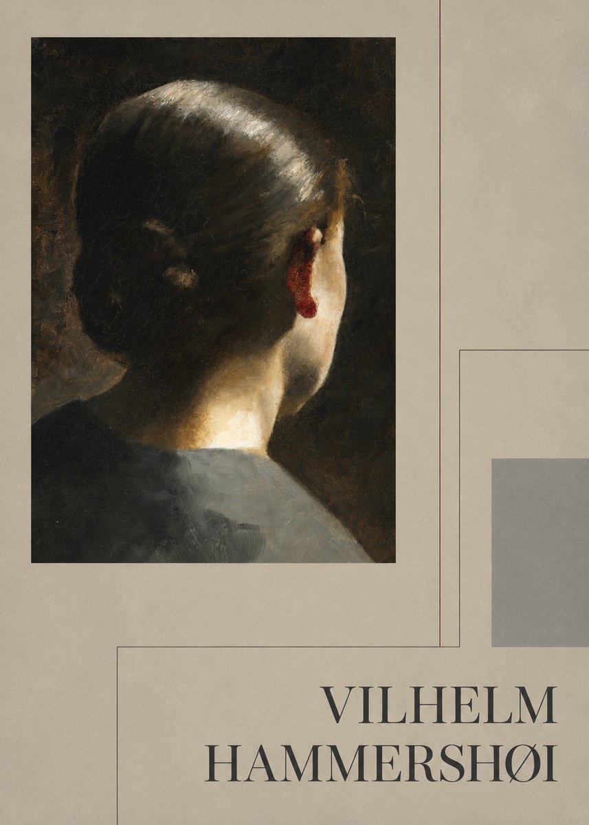 Vilhelm Hammershøi Woman from Behind No4 - Póster