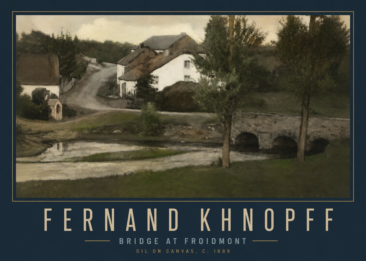 Fernand Khnopff Bridge at Froidmont No2 - Póster