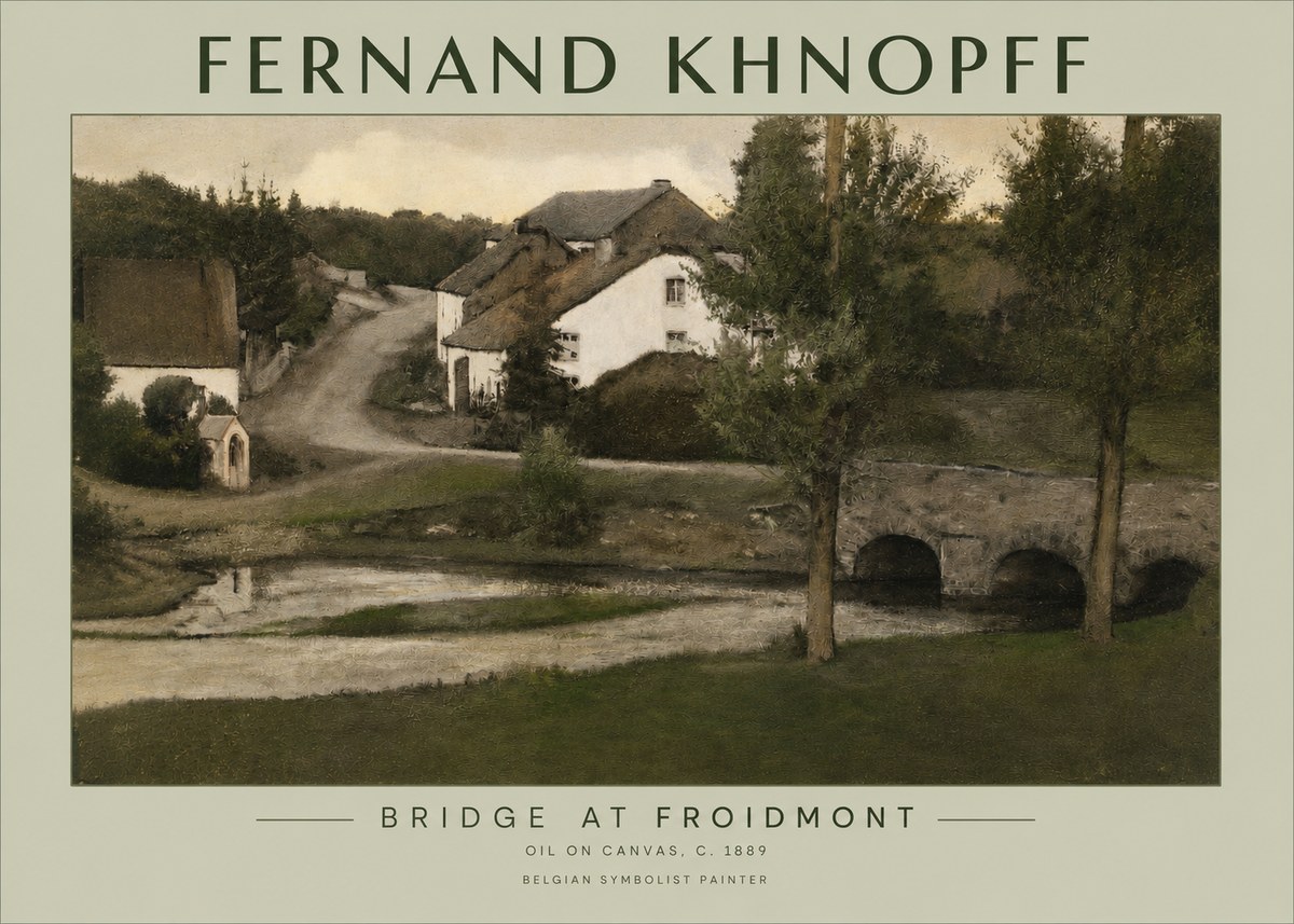 Fernand Khnopff Bridge at Froidmont No3 - Póster