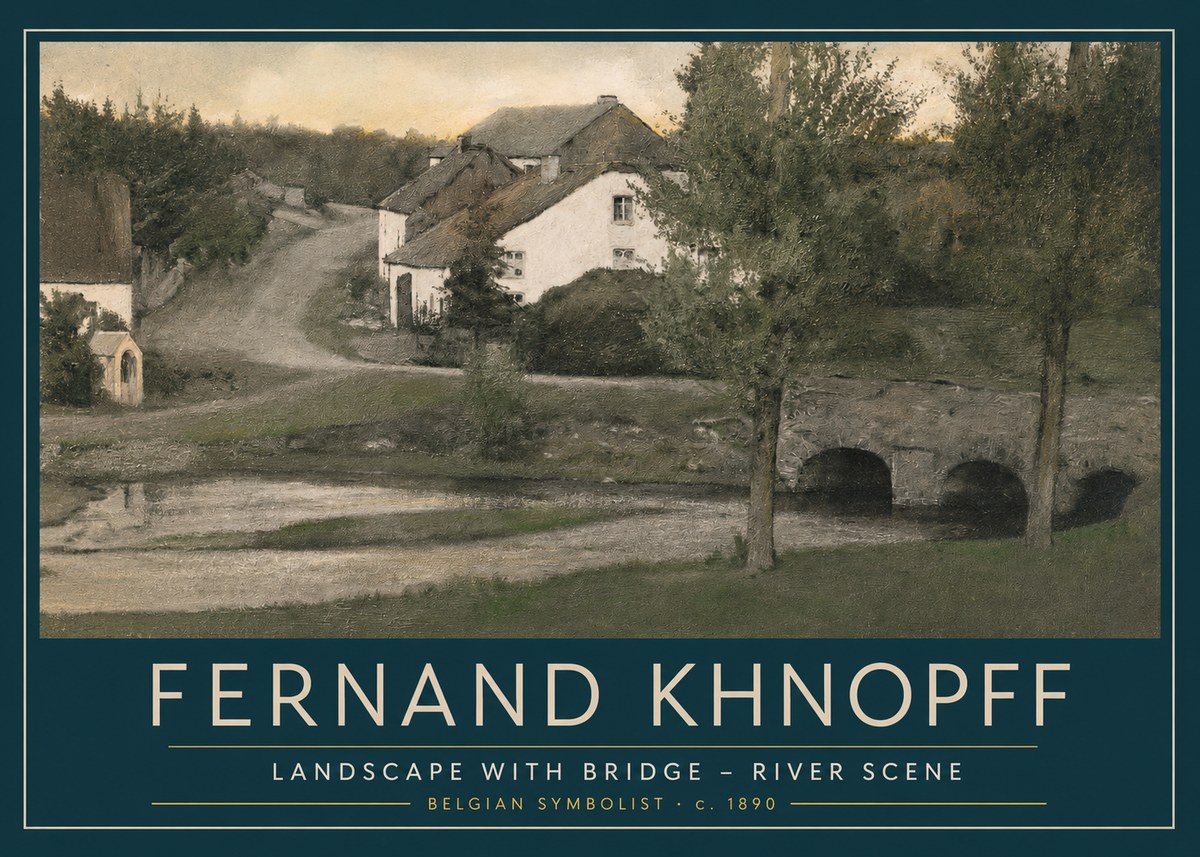 Fernand Khnopff Bridge at Froidmont No5 - Póster