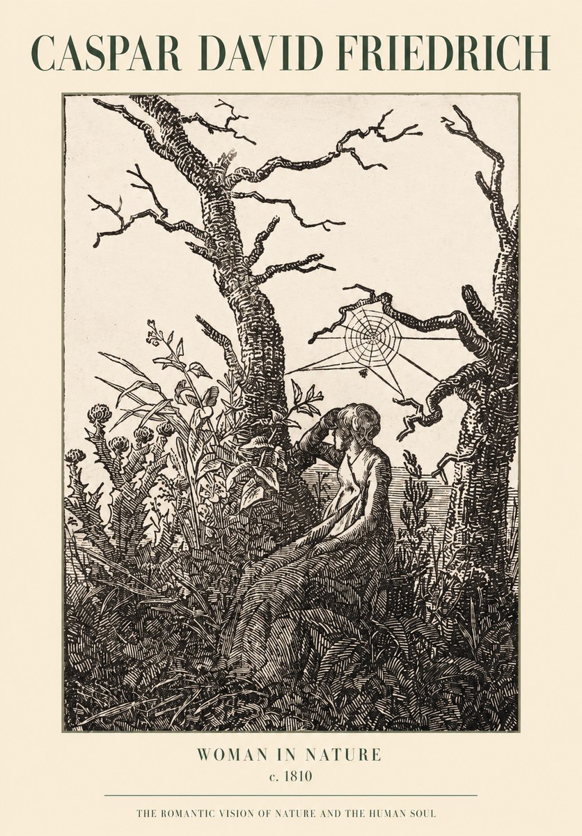 Caspar David Friedrich Woman in Nature No1 - Póster