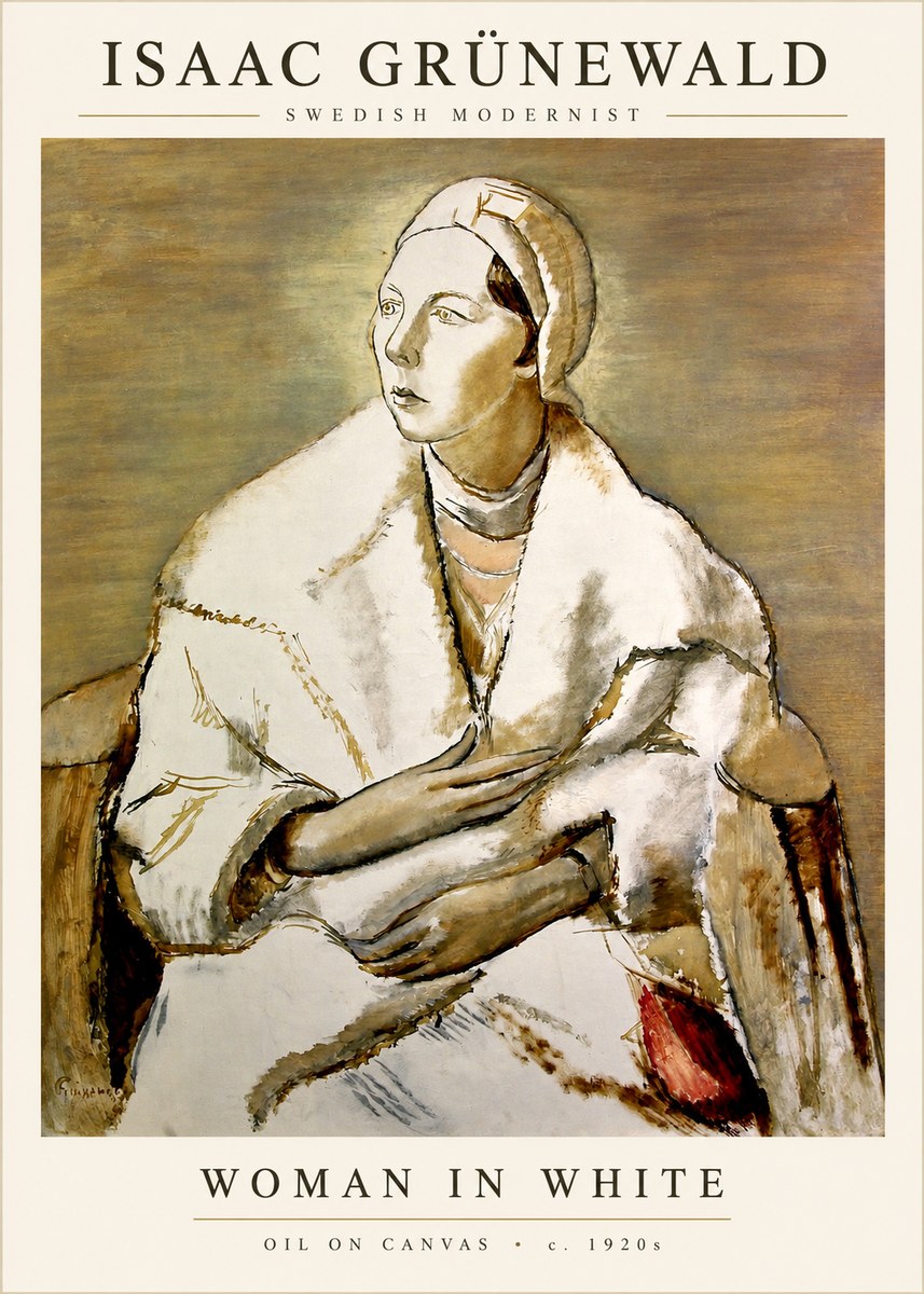 Isaac Grünewald The Woman in White No2 - Póster