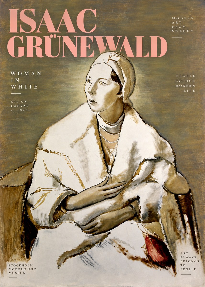 Isaac Grünewald The Woman in White No3 - Póster
