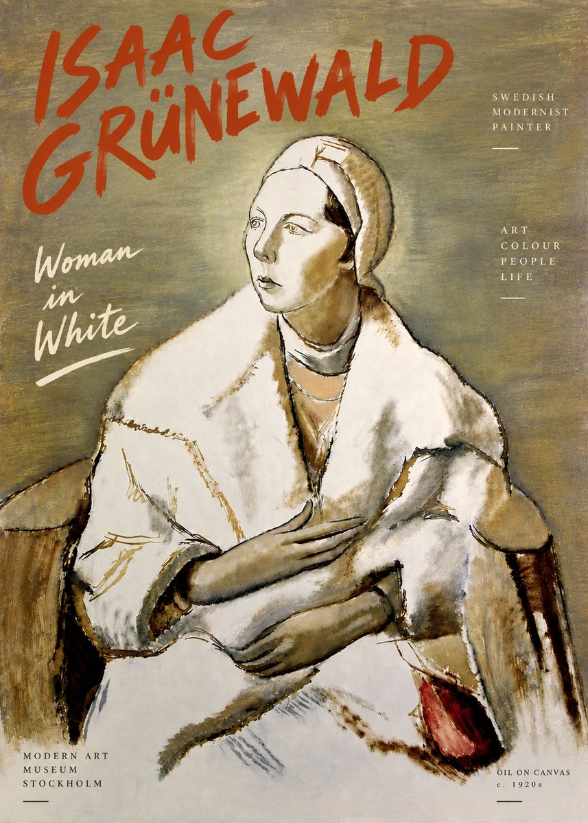 Isaac Grünewald The Woman in White No6 - Póster