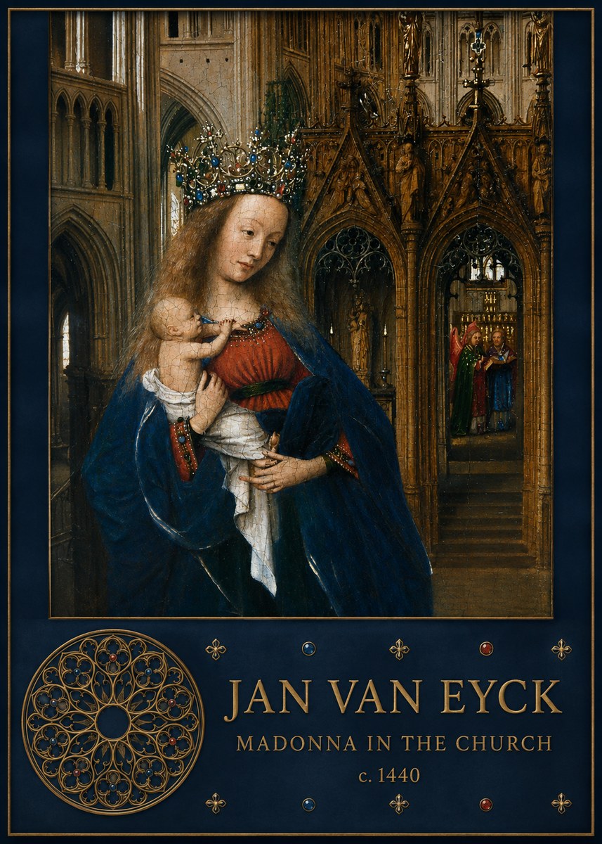 Jan van Eyck Madonna in the Church I No5 - Póster