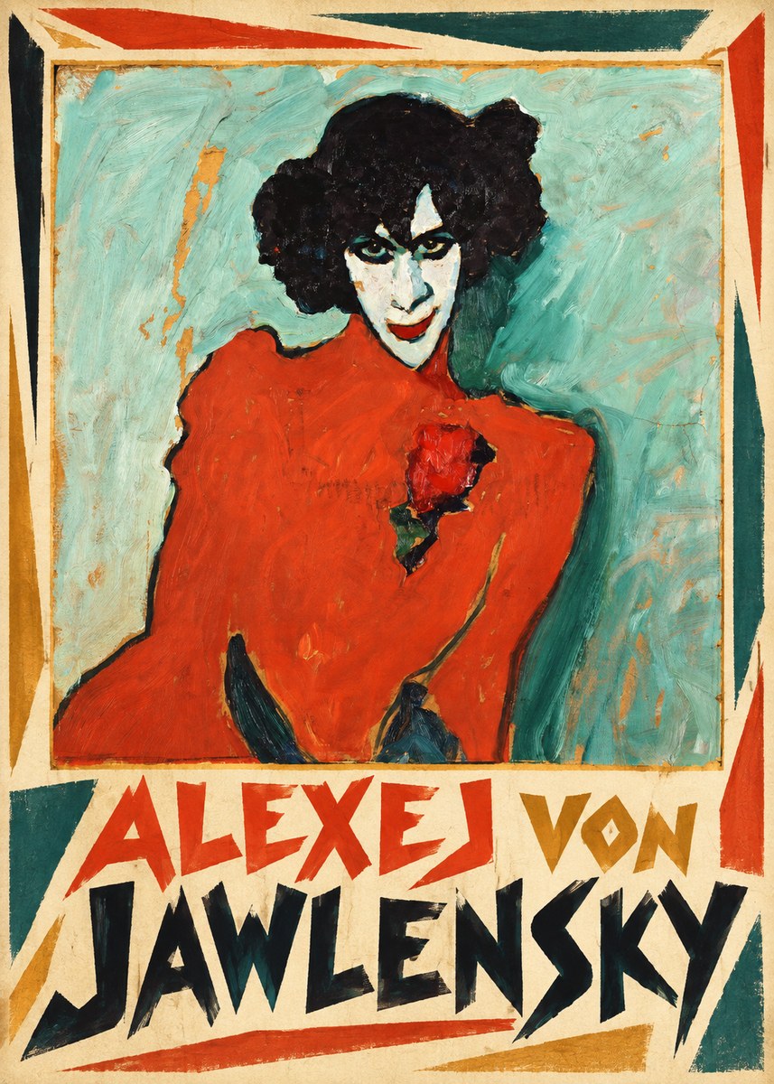 Alexej von Jawlensky Woman with Red Rose No1 - Póster