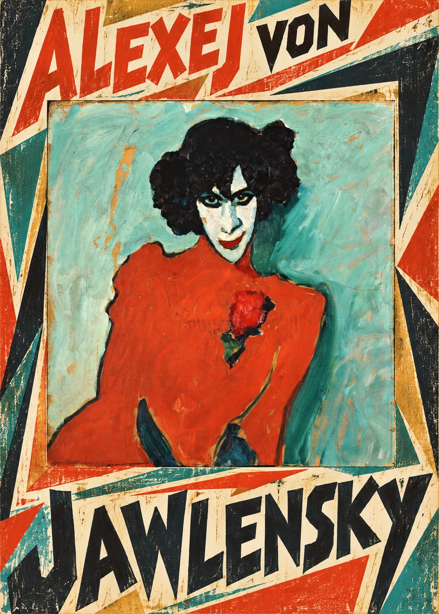 Alexej von Jawlensky Woman with Red Rose No5 - Póster