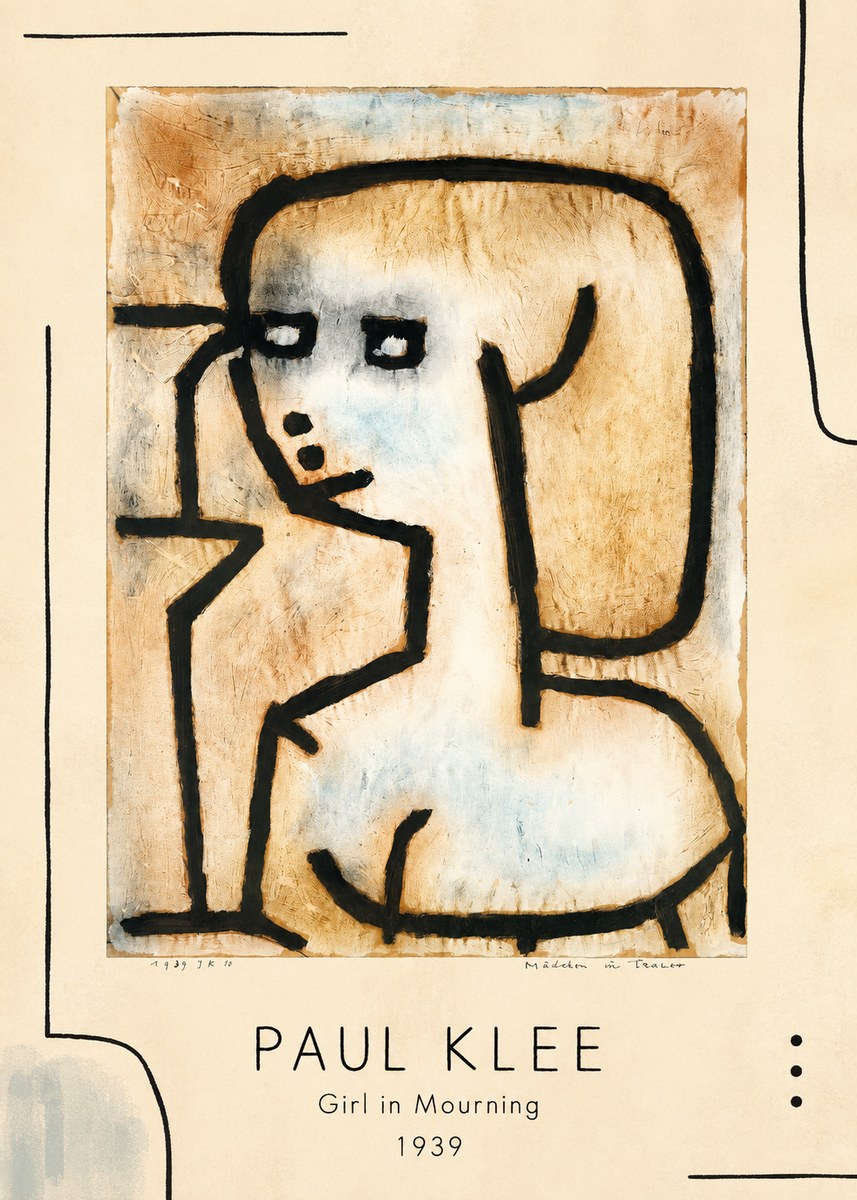 Paul Klee Girl in Mourning No1 - Póster
