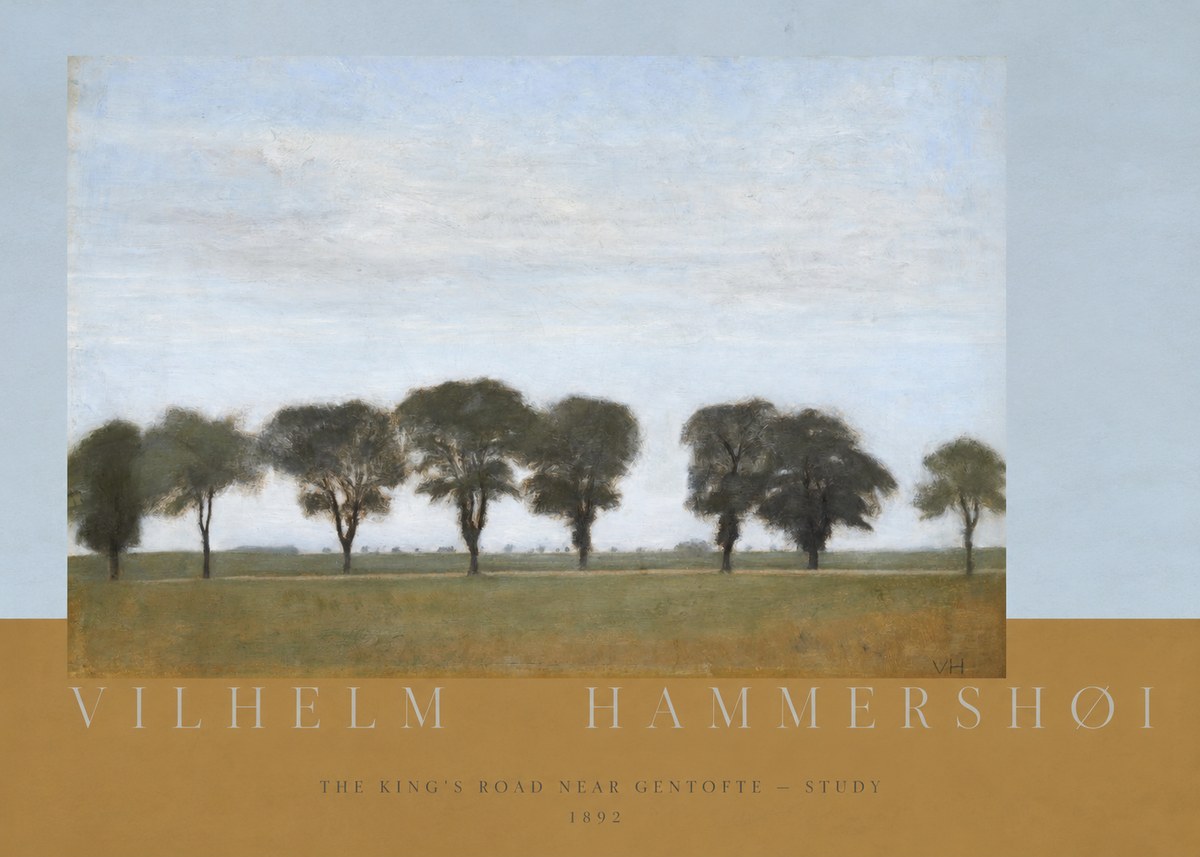 Vilhelm Hammershøi The King's Road Near Gentofte - Study No5 - Póster