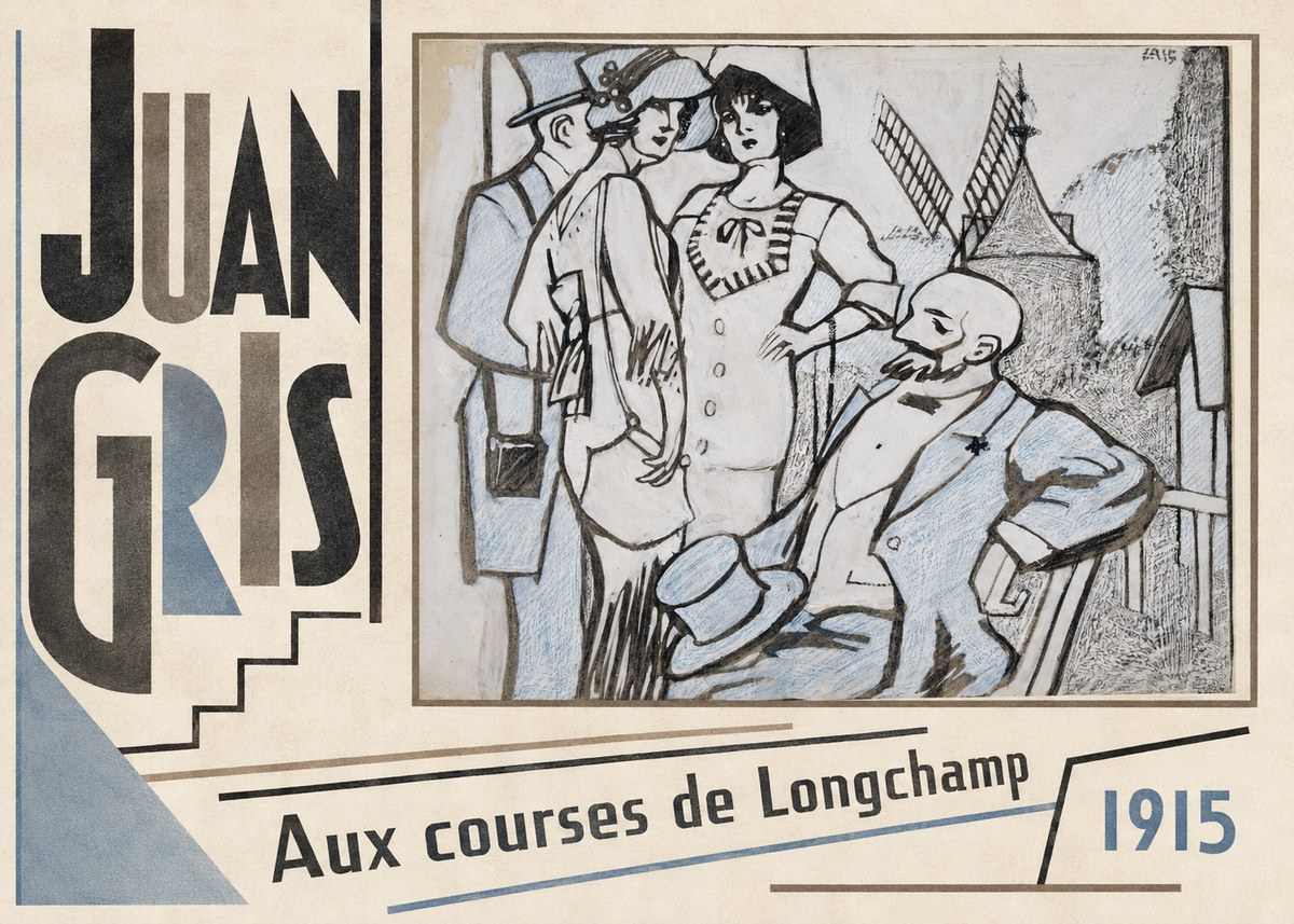Juan Gris Aux Courses De Longchamp No3 - Póster