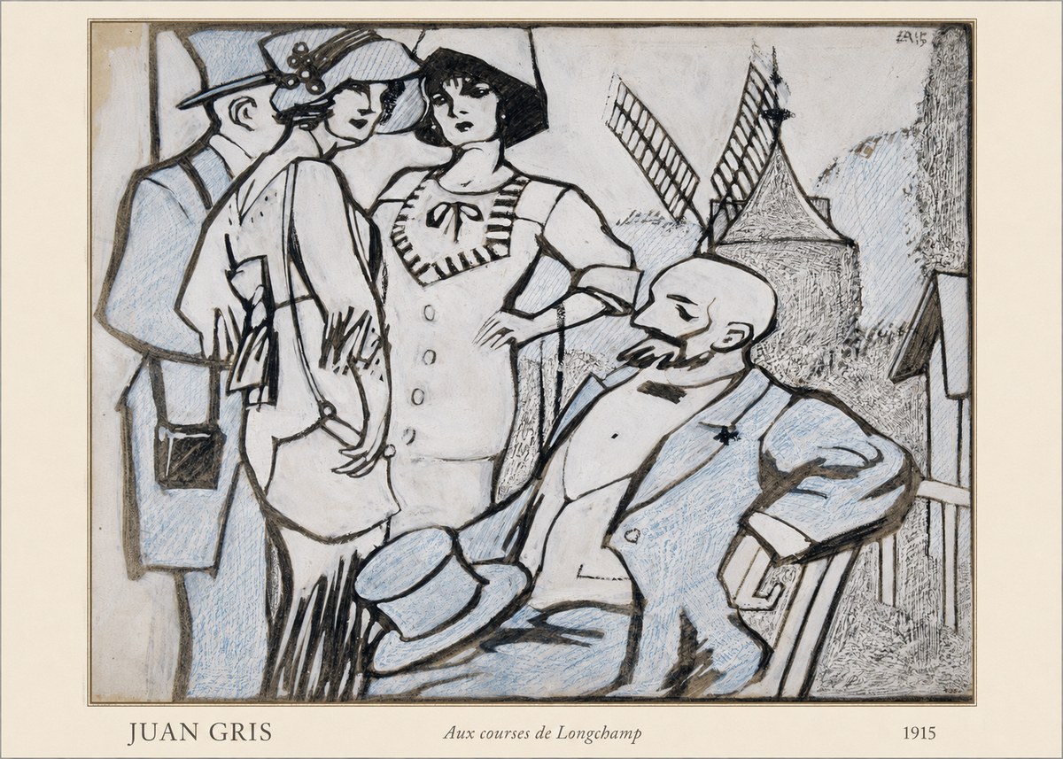 Juan Gris Aux Courses De Longchamp No4 - Póster