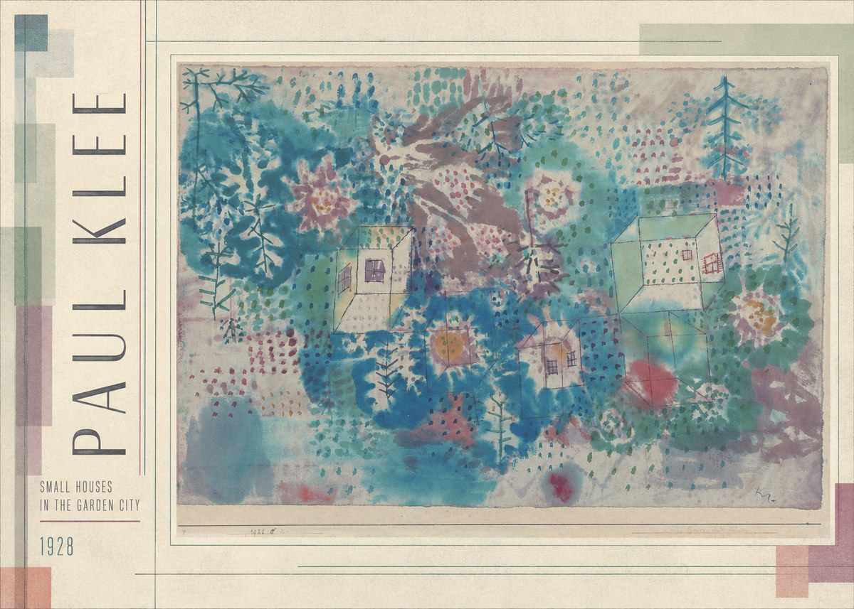 Paul Klee Small Houses in the Garden City No3 - Póster