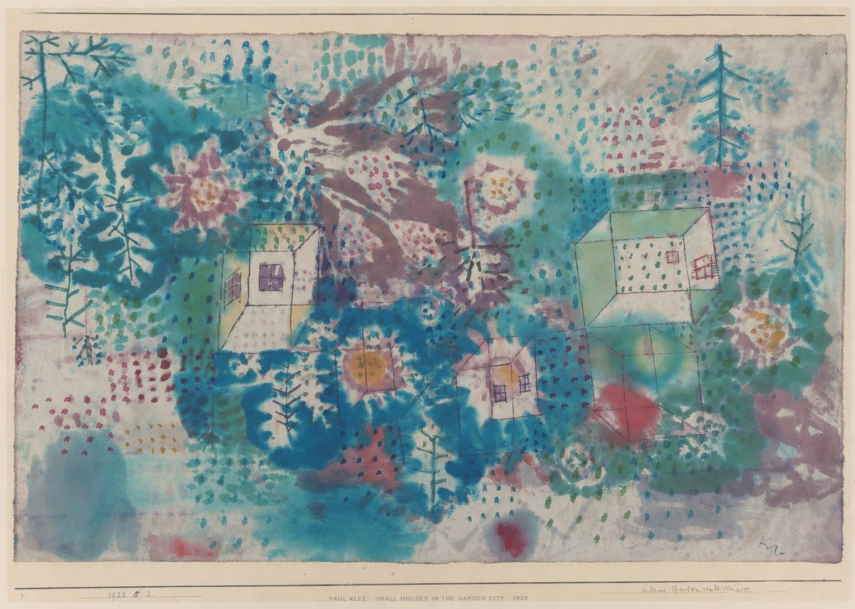 Paul Klee Small Houses in the Garden City No4 - Póster