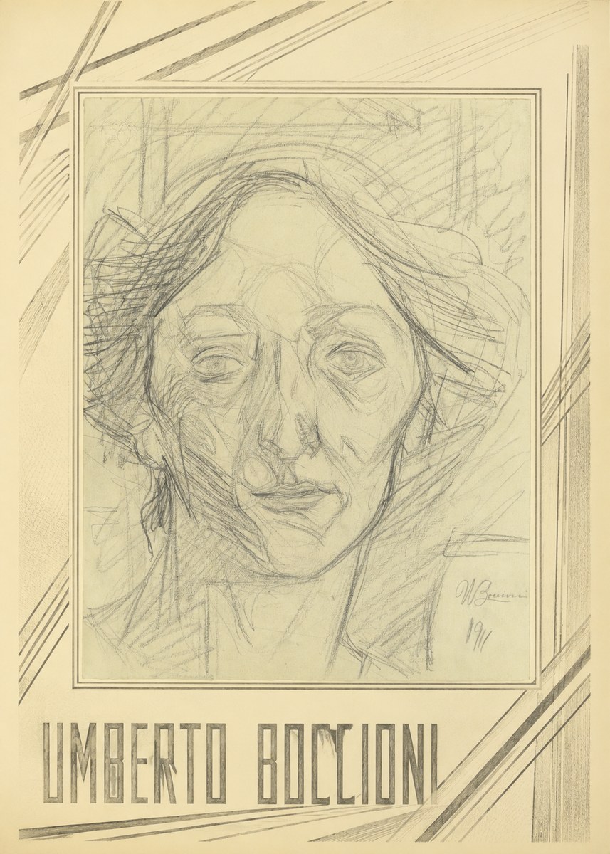 Umberto Boccioni Head of a Woman No1 - Póster