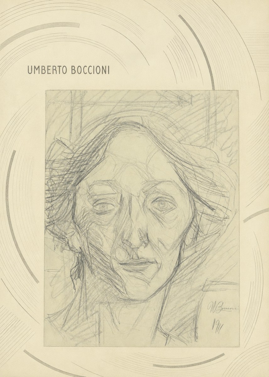 Umberto Boccioni Head of a Woman No6 - Póster