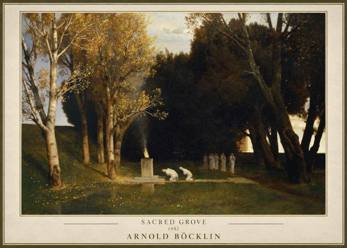 Arnold Böcklin Sacred Grove I No1 - Póster