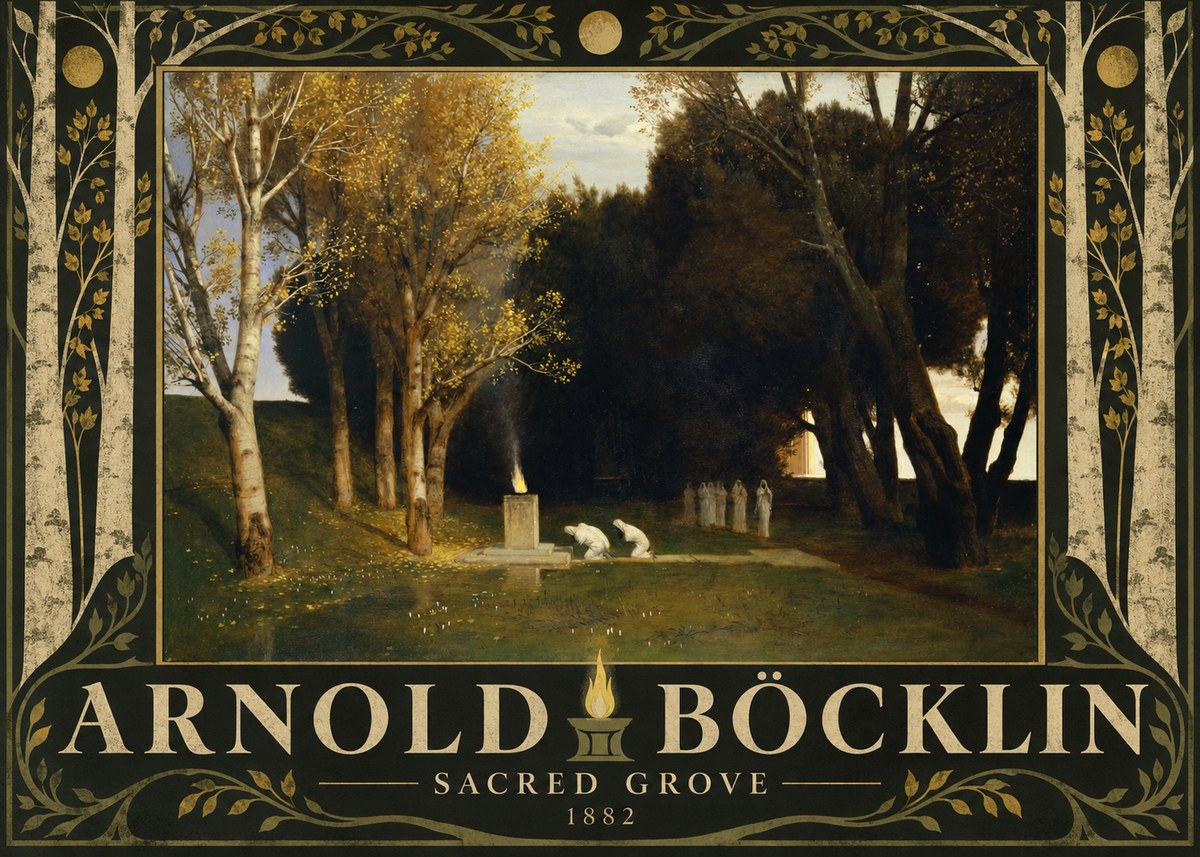 Arnold Böcklin Sacred Grove I No5 - Póster