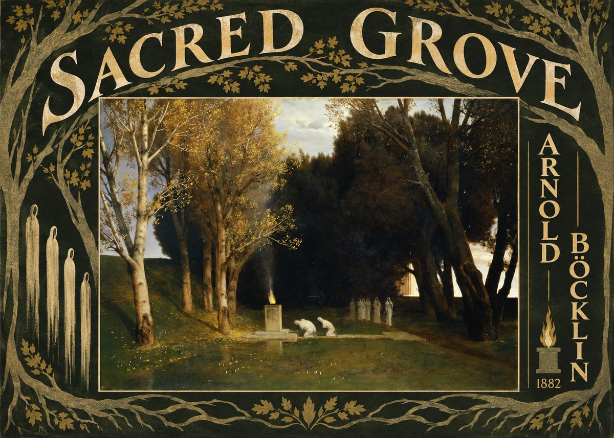 Arnold Böcklin Sacred Grove I No6 - Póster