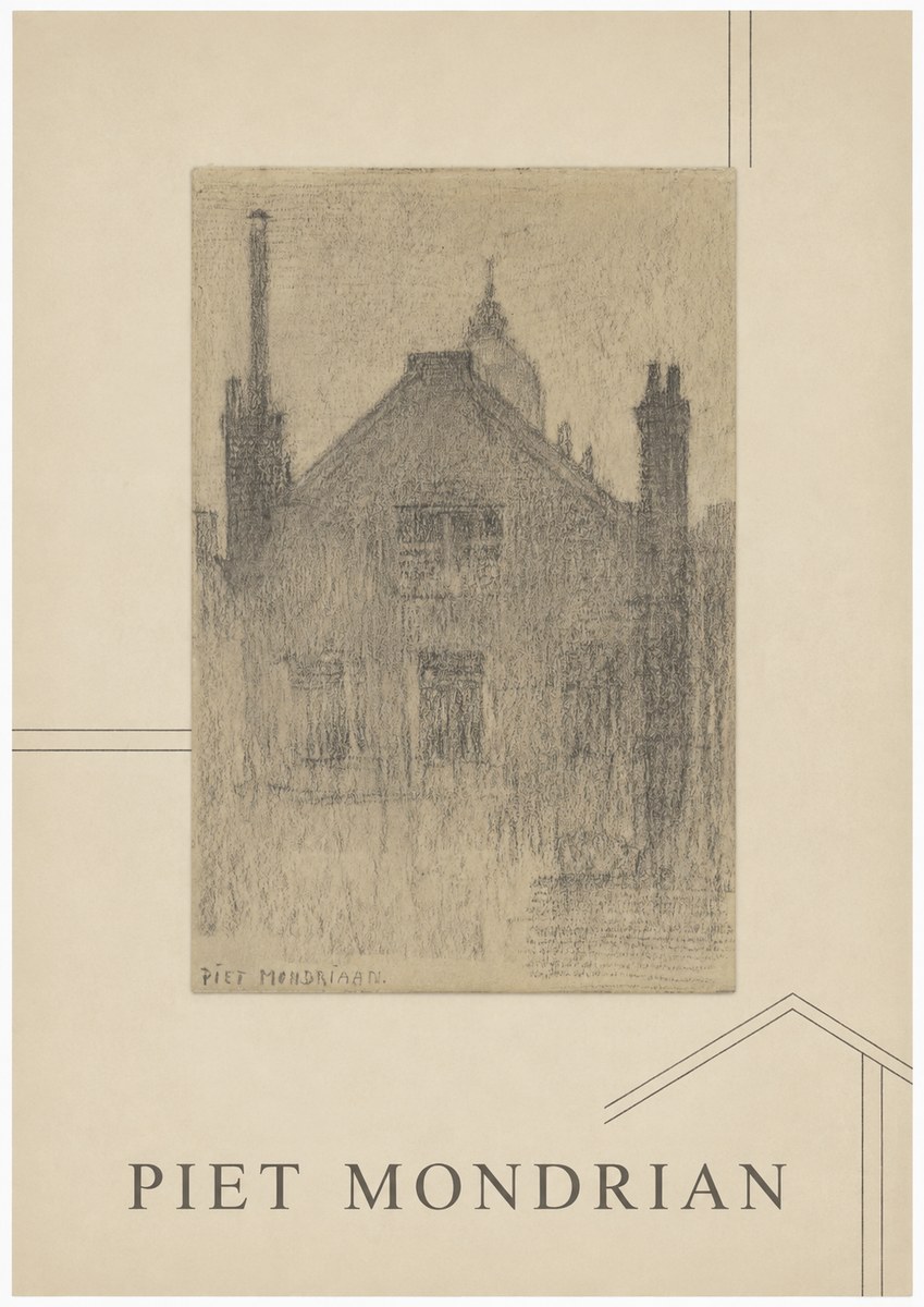 Piet Mondrian House Study No1 - Póster