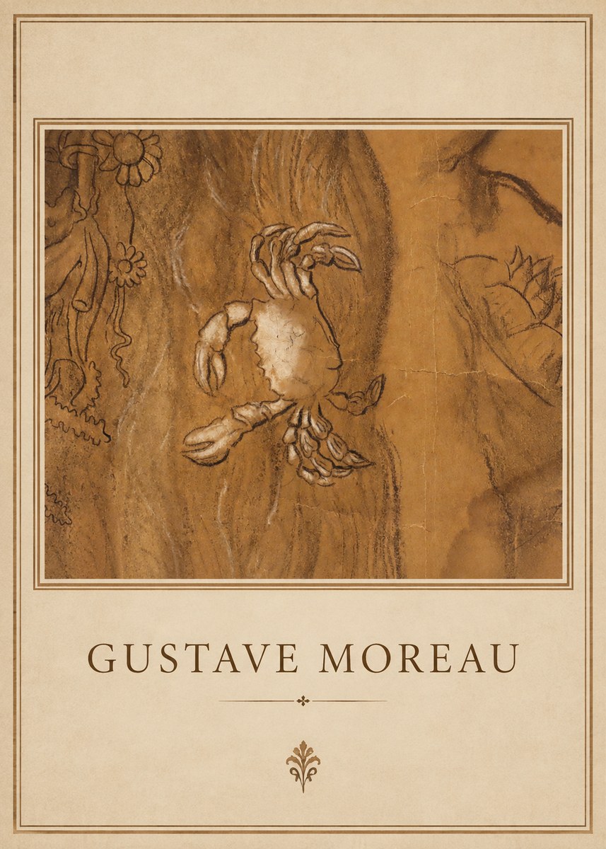 Gustave Moreau Crab Study No1 - Póster