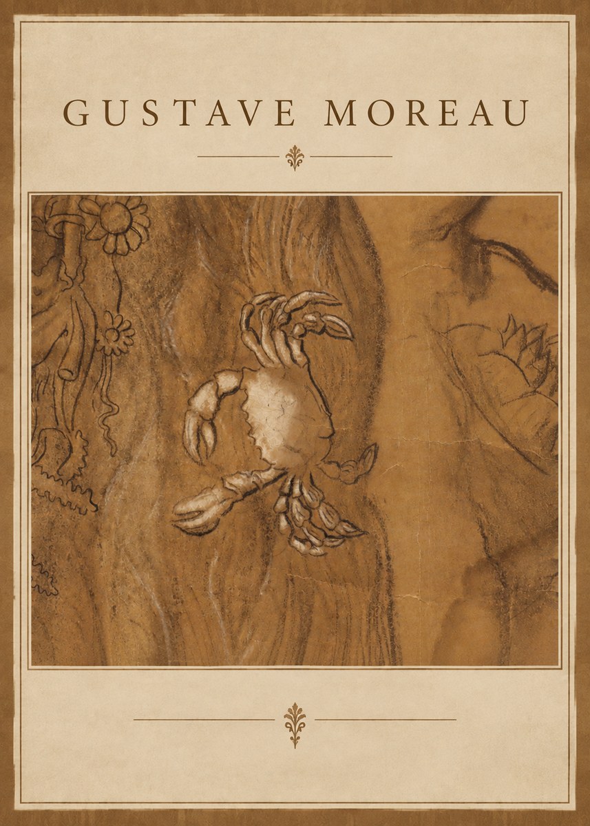 Gustave Moreau Crab Study No2 - Póster
