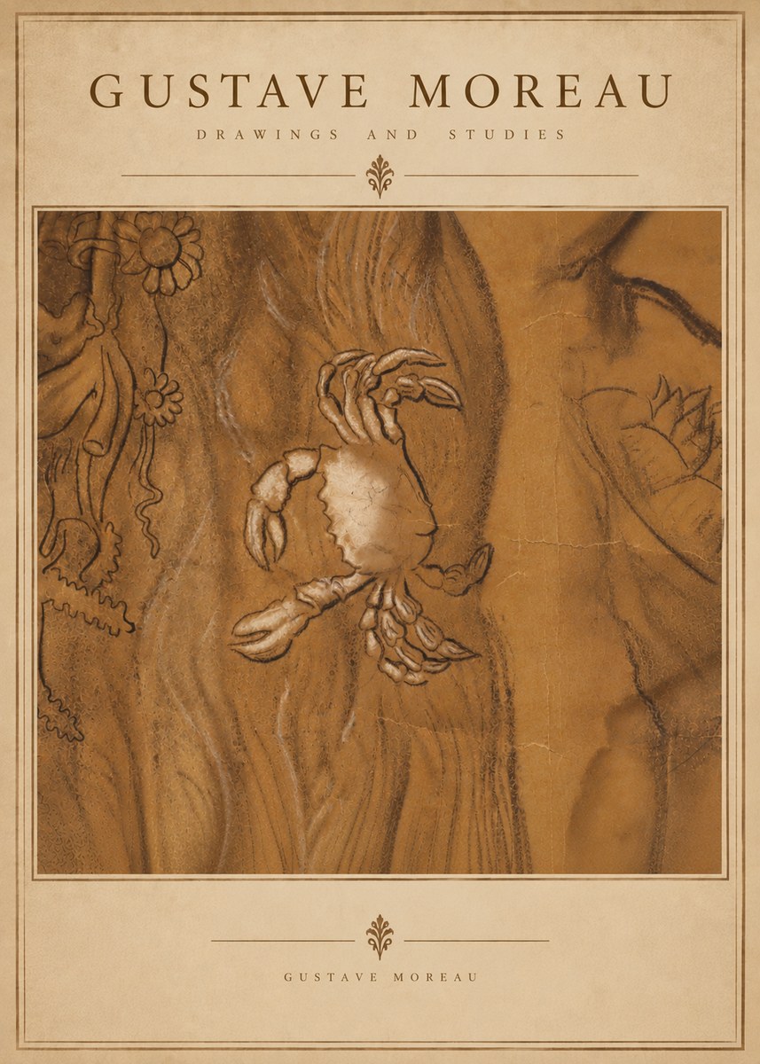 Gustave Moreau Crab Study No6 - Póster