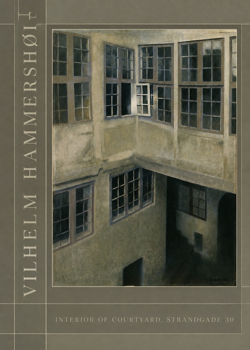 Vilhelm Hammershøi Interior of Courtyard, Strandgade 30 No2 - Póster