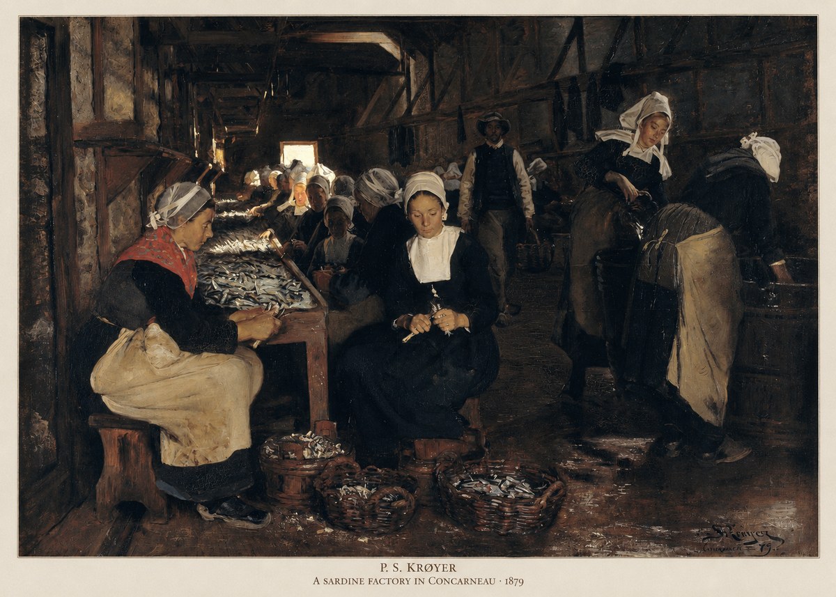 P.S. Krøyer A Sardine Factory in Concarneau No6 - Póster