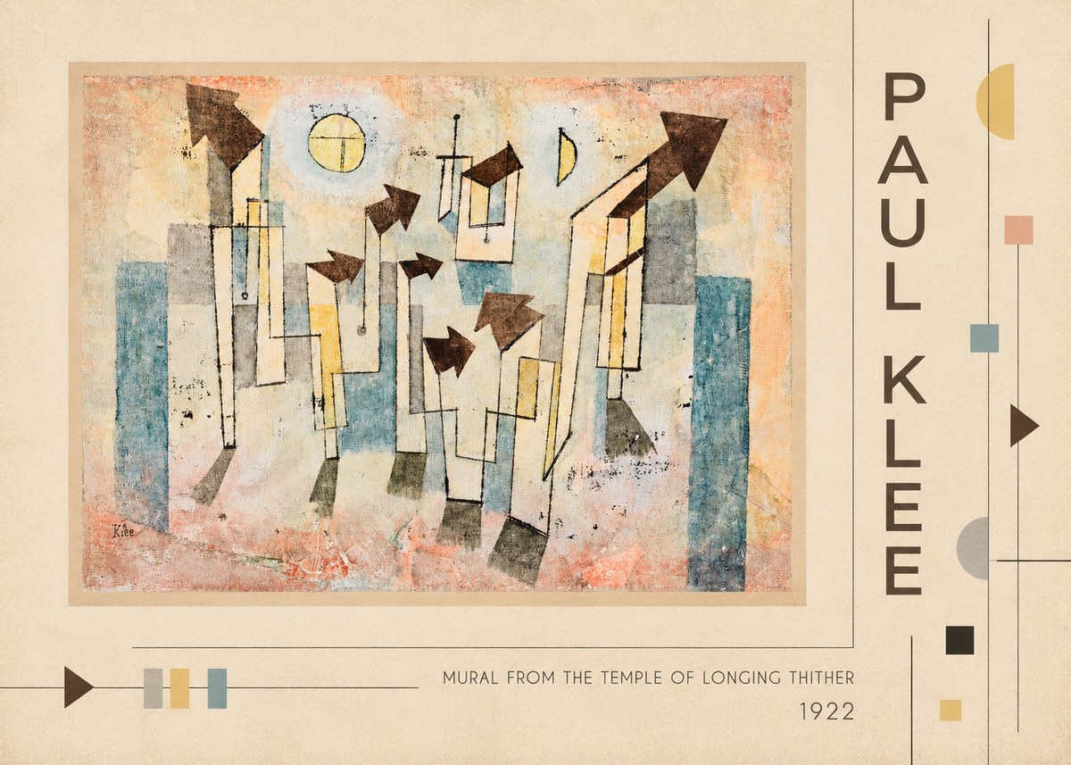 Paul Klee Mural from the Temple of Longing Thither No2 - Póster