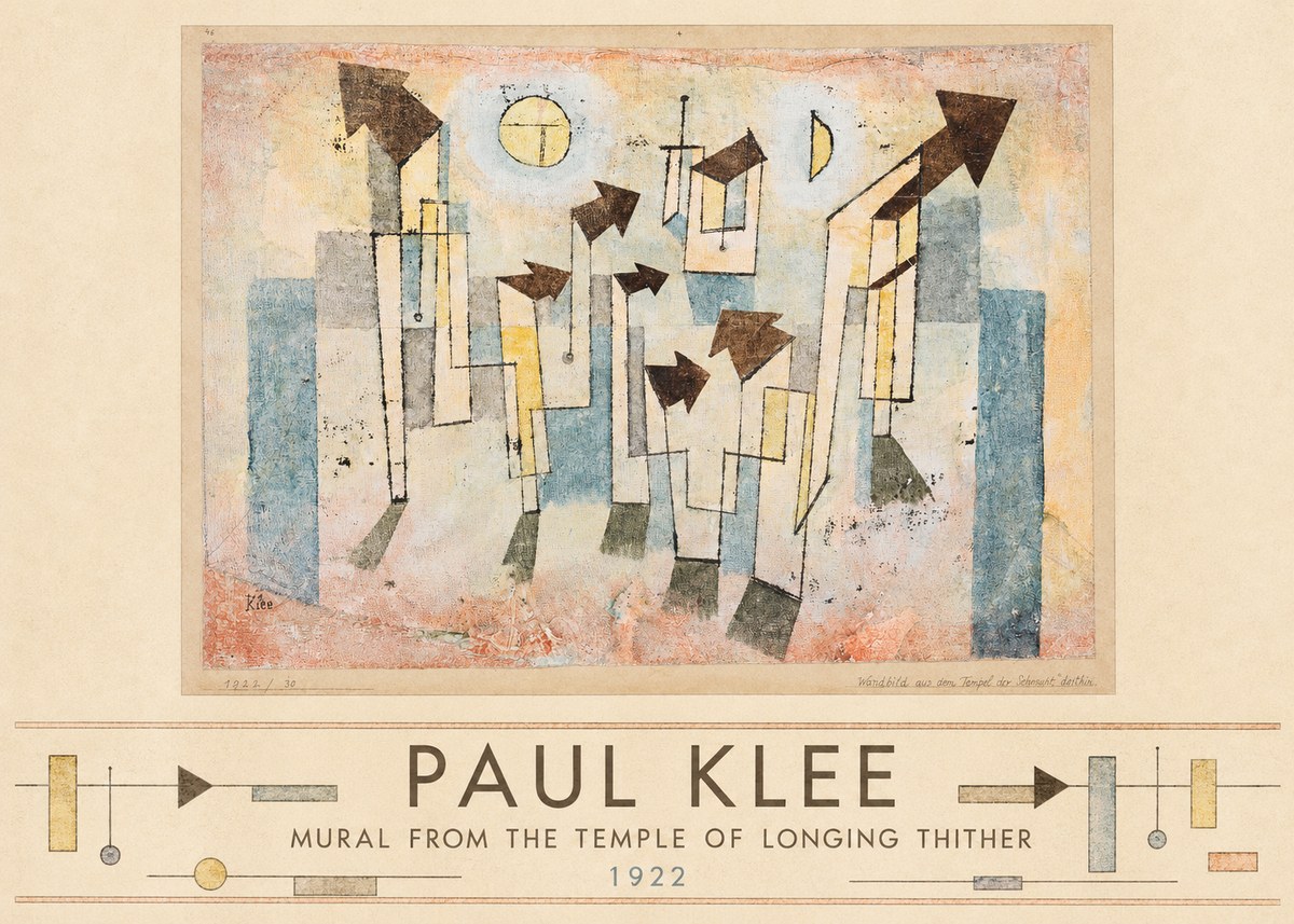 Paul Klee Mural from the Temple of Longing Thither No3 - Póster
