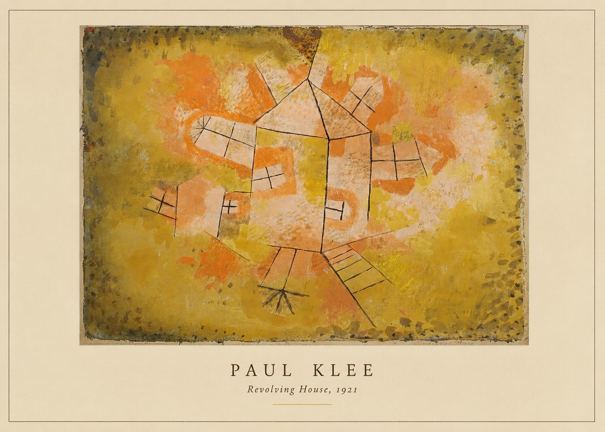 Paul Klee Revolving House No4 - Póster