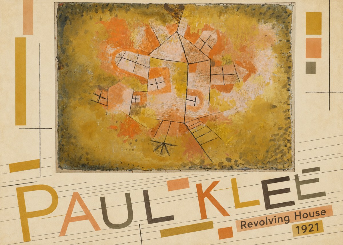 Paul Klee Revolving House No5 - Póster