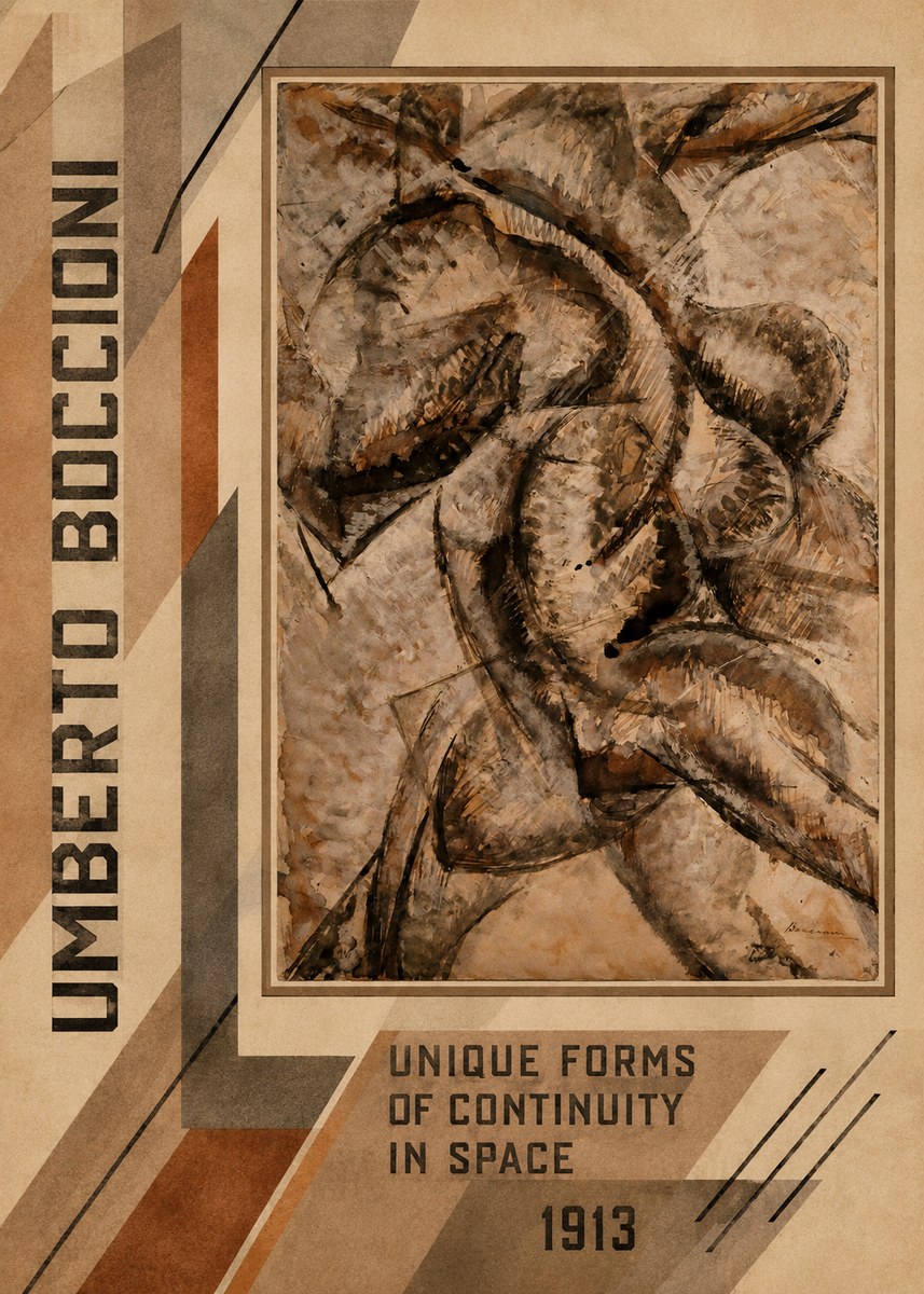 Umberto Boccioni Unique Forms of Continuity in Space No2 - Póster