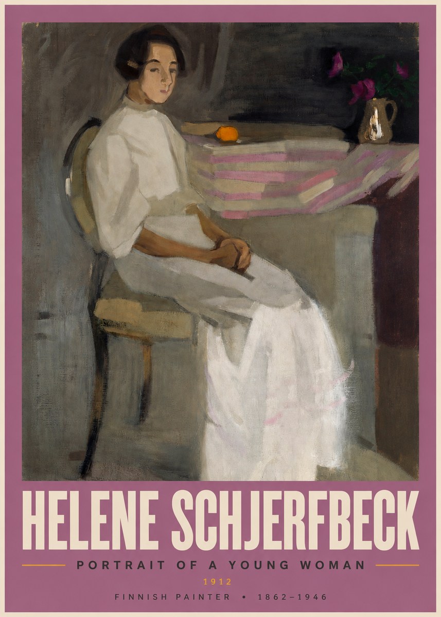 Helene Schjerfbeck Portrait of a Young Woman No2 - Póster